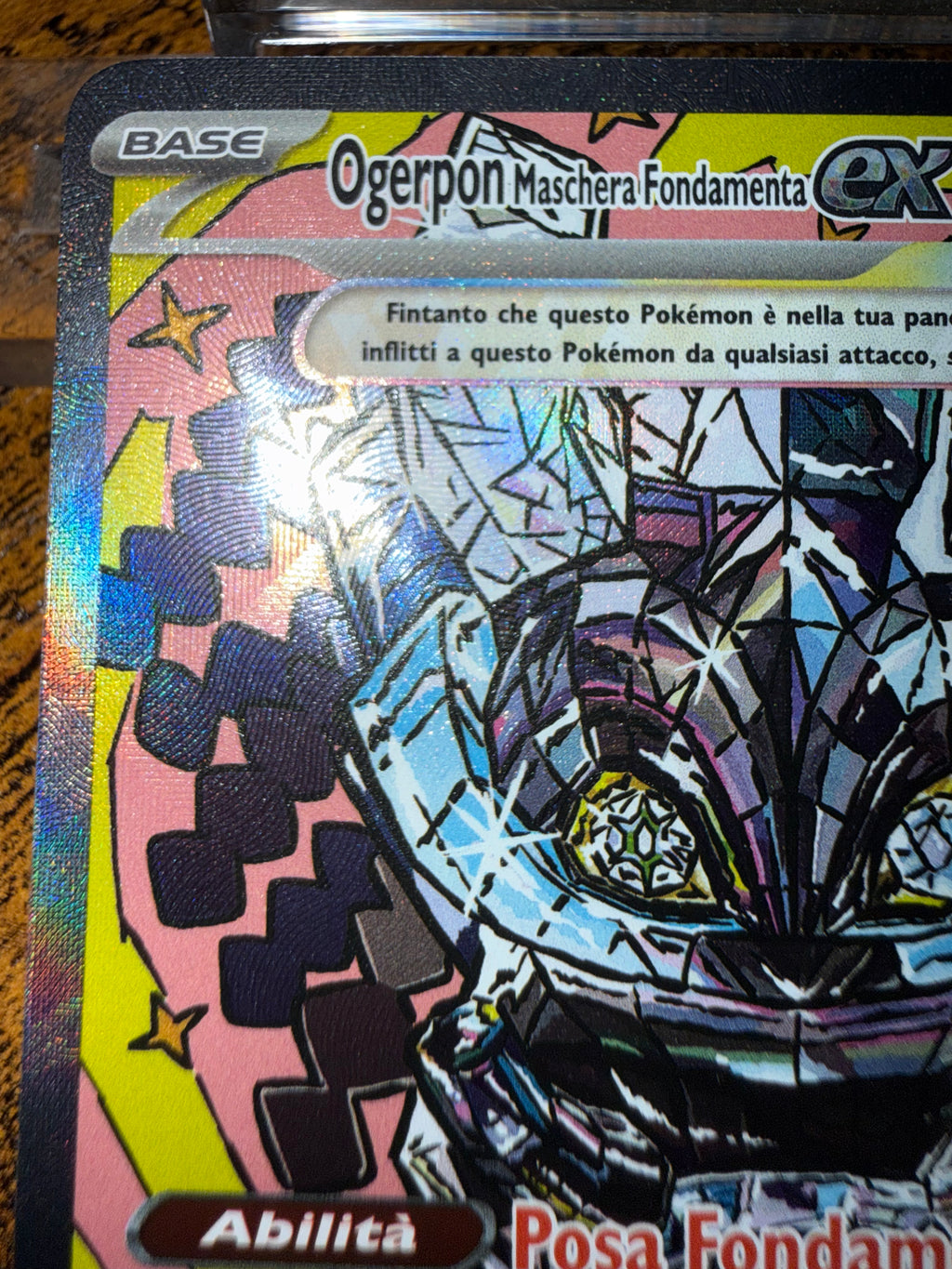 Ogerpon Maschera Fondamenta ex (PRE 160)
Evoluzioni Prismatiche - Cornerstone Mask Ogerpon ex - Singles NM