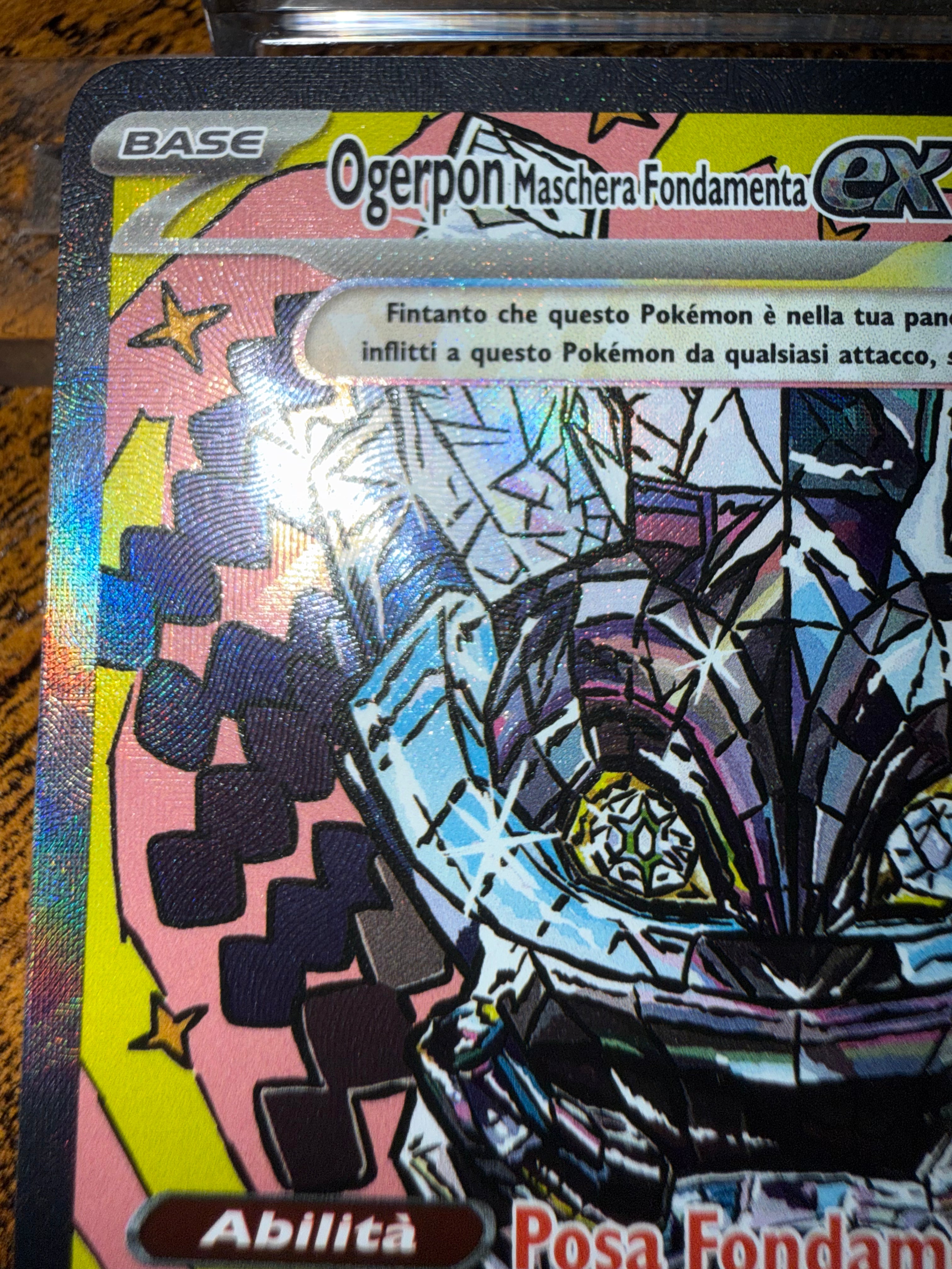 Ogerpon Maschera Fondamenta ex (PRE 160)
Evoluzioni Prismatiche - Cornerstone Mask Ogerpon ex - Singles NM